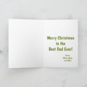 グリーンメリークリスマスパパ写真 カード (内部)