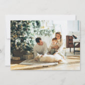 グリーンメリークリスマスファミリーフォトホリデーカード シーズンカード (裏面)