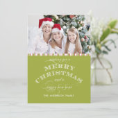 グリーンメリークリスマスフォトカード シーズンカード (スタンド正面)