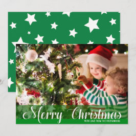 グリーンメリークリスマスフォトカード シーズンカード