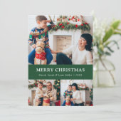 グリーンメリークリスマスフォトコラージュカード シーズンカード (スタンド正面)