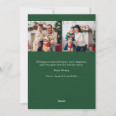 グリーンメリークリスマスフォトコラージュカード シーズンカード (裏面)