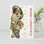グリーンメリークリスマスフォトモダンフレオーガニックーム シーズンカード (スタンド正面)