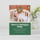 グリーンメリークリスマスベビー誕生のお知らせ シーズンカード (スタンド正面)
