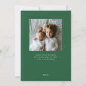 グリーンメリークリスマスベビー誕生のお知らせ シーズンカード (裏面)