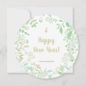 グリーンメリークリスマスホリデーグリーティングフォトカード 招待状 (裏面)