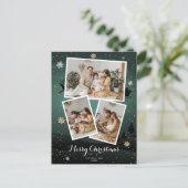 グリーンメリークリスマスホリデーフォトポストカード シーズンポストカード (スタンド正面)