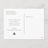 グリーンメリークリスマスホリデーフォトポストカード シーズンポストカード (裏面)