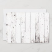 グリーンメリークリスマスホワイトウッドホリデーフォト 招待状 (裏面)