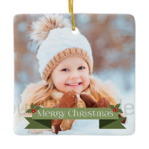 グリーンメリークリスマスリボン