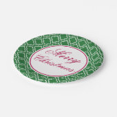 グリーンメリークリスマス紙プレート ペーパープレート (アングル)