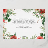 グリーンメリークリスマス金ゴールド 箔シーズンカード (裏面)