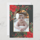 グリーンメリークリスマス1フォトボタニカルグリーン シーズンカード (正面)