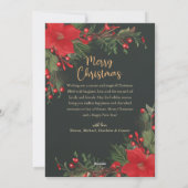 グリーンメリークリスマス1フォトボタニカルグリーン シーズンカード (裏面)