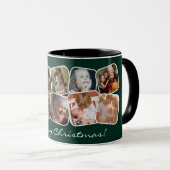 グリーンメリークリスマス10フォトコラージュ マグカップ (正面右)