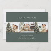 グリーンメリークリスマス4フォトコラージュ水平 シーズンカード (正面)