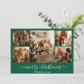 グリーンメリークリスマス5フォトホリデーカード シーズンカード (スタンド正面)