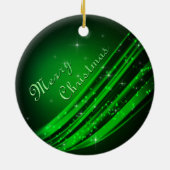 グリーンメリークリスマス セラミックオーナメント (裏面)