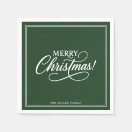 グリーンメリークリスマス，休日 スタンダードカクテルナプキン