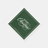 グリーンメリークリスマス，休日 スタンダードカクテルナプキン (角)