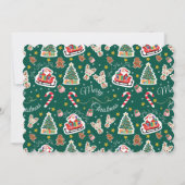 グリーンメリークリスマスHO!HO!HO!カスタム招待状 招待状 (裏面)