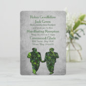 グリーンメン&アイビーゲイハンドファスト披露宴招待状 招待状 (スタンド正面)