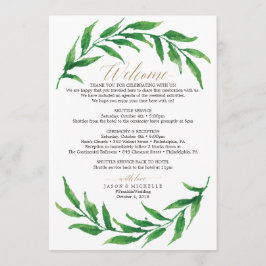 グリーンメ結婚式のスケジュール 歓迎の手紙 プログラム