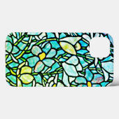 グリーンモザイクフラワータイル Case-Mate iPhoneケース (裏面 (横))