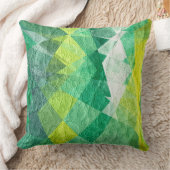 グリーンモザイクレザー クッション (ブランケット)