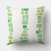 グリーンモシアックタイルデザインレトロ装飾用クッション クッション (裏面)