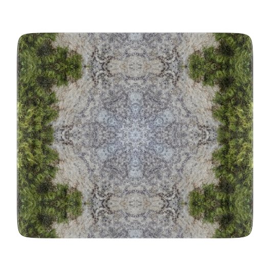 グリーンモス&アース自然アート カッティングボード (正面)