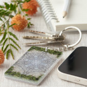 グリーンモス&アース自然アート キーホルダー (正面右)