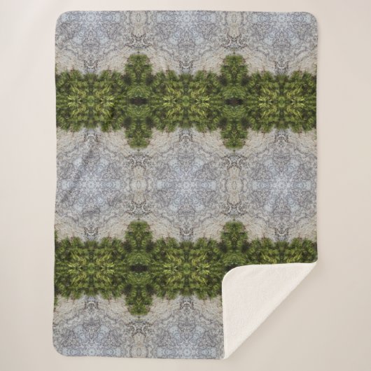 グリーンモス&アース自然アート シェルパブランケット (正面)