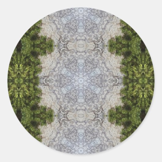 グリーンモス&アース自然アート ラウンドシール (正面)