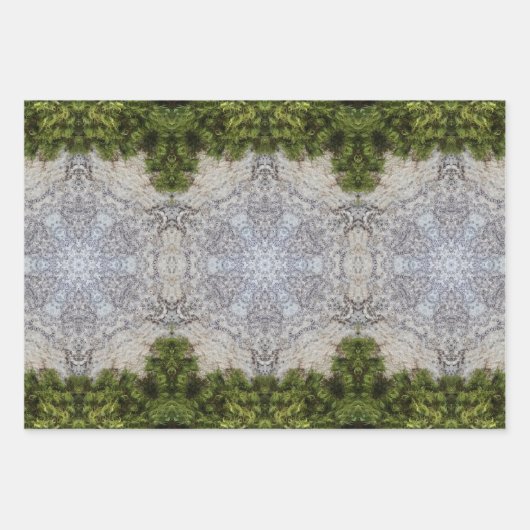 グリーンモス&アース自然アート ラッピングペーパーシート (正面)