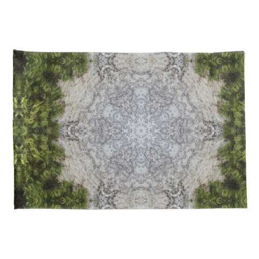 グリーンモス&アース自然アート 枕カバー (裏面-右)