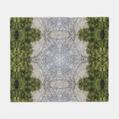 グリーンモス&自然アースアート フリースブランケット (正面(横))