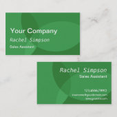 グリーンモダンとプロフェッショナル 名刺 (正面/裏面)