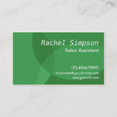 グリーンモダンとプロフェッショナル 名刺 (裏面)