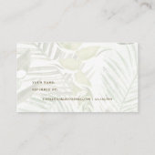 グリーンモダンとホワイトパームプリント 紹介カード (裏面)