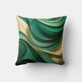 グリーンモダンと金ゴールド – クリスマスホームデコール クッション (裏面)