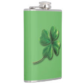 グリーンモダンアイリッシュシャムロック フラスク (右)