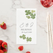 グリーンモダンアイリッシュリーフクローバー結婚ズ (インサイチュ)