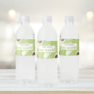 グリーンモダンアボカドおもしろい引用文 ペットボトルラベル