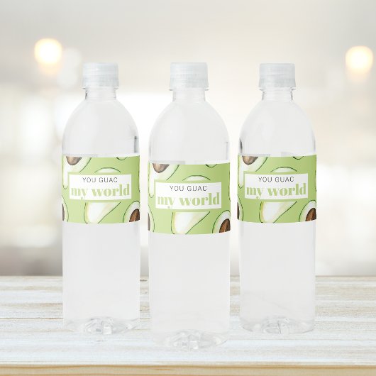 グリーンモダンアボカドおもしろい引用文 ペットボトルラベル