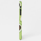 グリーンモダンアボカドおもしろい引用文 iPhoneケース (左側)