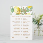 グリーンモダンイエローレモンブライダルシャワーゲーム (スタンド正面)