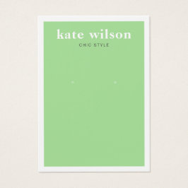 グリーンモダンイヤリングジュエリー表示カード