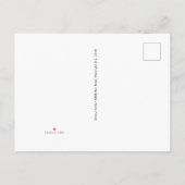 グリーンモダンウェルカムホーム男の赤ちゃんフォトコラージュ 案内ポストカード (裏面)