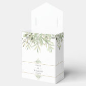 グリーンモダンエレガントウェディング フェイバーボックス (オープン)